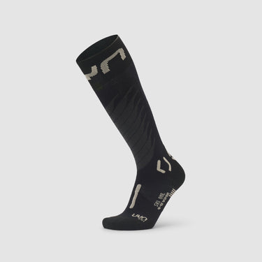 Skarpety narciarskie damskie UYN Ski One Merino — czarno-beżowe, packshot