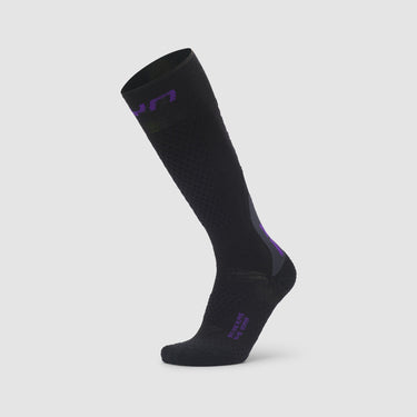 Skarpety narciarskie damskie UYN Ski One Alpine Merino — czarno-fioletowe, packshot
