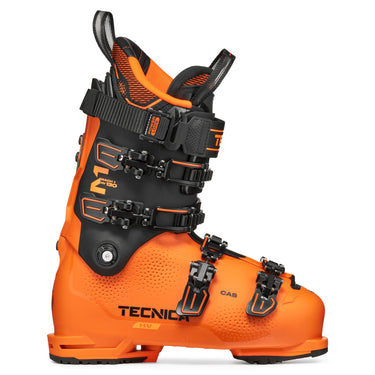 Buty narciarskie Tecnica Mach1 HV 130 TD GW 2026/27 pomarańczowo-czarne — widok 3/4 z przodu