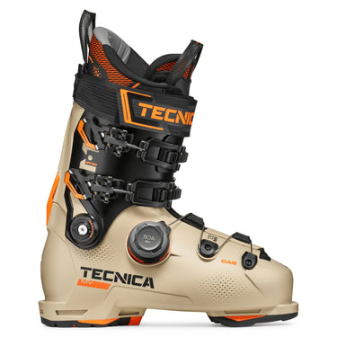 Buty narciarskie Tecnica Mach BOA MV 130 GW 2026/27 piaskowe — widok 3/4 z przodu