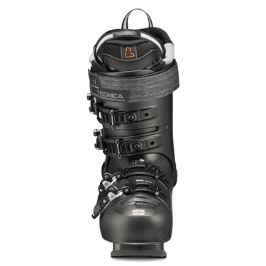 Damskie buty narciarskie Tecnica Mach1 MV 95 W TD2 GW 2026/27 czarno-złote — widok z przodu