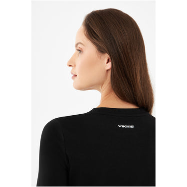 Longsleeve damski VIKING Escalante Lady Bamboo, kolor czarny – widok 2