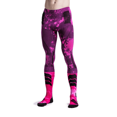 Kalesony termoaktywne 3/4 Energy Accumulator Wild — tie-dye czarno-różowy