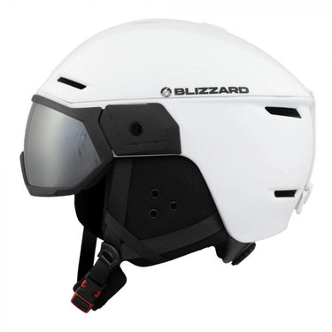 Kask narciarski Blizzard W2W Edge Visor biały mat — bok