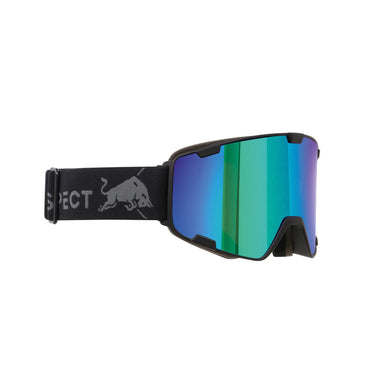 Gogle narciarskie Red Bull Spect PARK-18GR3 (czarne, zielona lustrzanka) — widok z boku 1