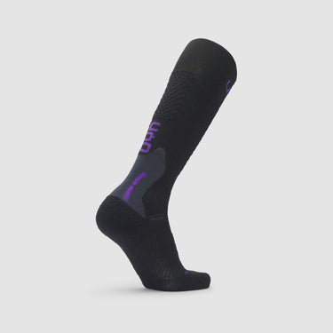 Skarpety narciarskie damskie UYN Ski One Alpine Merino — czarno-fioletowe, packshot