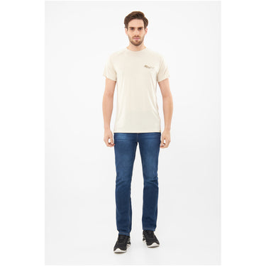 T-shirt męski VIKING Likelo Man Bamboo, kolor beżowy – na modelu