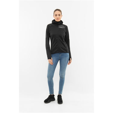 Bluza damska VIKING Yosemite Hoodie Lady rozpinana z kapturem, kolor czarny – na modelu