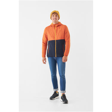 Kurtka męska VIKING Creek Hoodie Bamboo Man rozpinana z kapturem, kolor pomarańczowy – na modelu