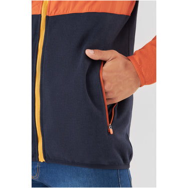 Kurtka męska VIKING Creek Hoodie Bamboo Man rozpinana z kapturem, kolor pomarańczowy – widok 3