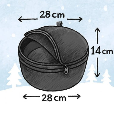 Pokrowiec na kask SKI4YOU – wymiary