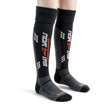 Skarpety narciarskie merino SKI4YOU, kolor czarne — para